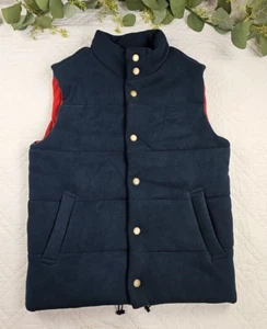 Rodd and Gunn Blue Puffer Forks Glacier Quilted Vest Snap Button Vest Size S - Picture 1 of 9