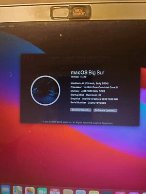 Apple MacBook Air 13.3" (128GB SSD, Intel Core i5 4th Gen., 1.4GHz, 4GB) Laptop - Image 1 of 4