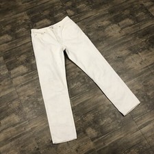 Vintage GUESS Georges Marciano Cream/ Light Denim Jeans Size 38 Made In USA