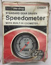 NOS Vintage Bicycle Sears Speedometer Tachometer Odometer Checkered Flag