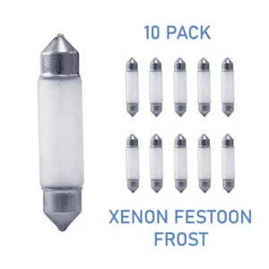 Xenon Festoon Light Bullb 12V or 24V | 3W 5W 10W | Clear or Frost - 10-Pack - Picture 1 of 11