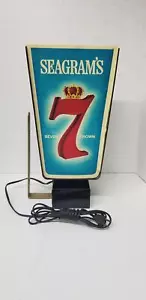 VTG 70s Seagram's 7 Whiskey Lighted Motion Rotating Sign With Black African C5 - Picture 1 of 12