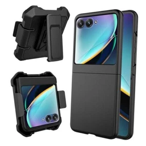 Case with Clip for Motorola RAZR 2024 [Built-in Screen Protector], Snap-On  - Picture 1 of 8