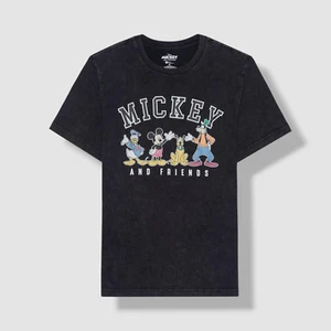 Disney Men's Black Short-Sleeve Mickey Mouse & Friends Graphic T-Shirt Size XL - Picture 1 of 2