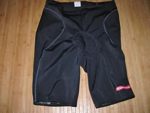 BELLWETHER Cycle Shorts Size LARGE Nylon Spandex BLACK with CONTOUR PAD - Picture 1 of 3