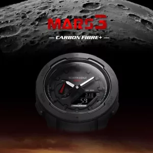 NORTH EDGE MARS 3 Reloj Deportivo Fibra Carbono Reloj Táctico Exterior Impermeable - Imagen 1 de 14