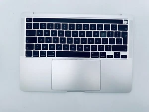 MacBook Pro 13" 2020 A2251 reposamanos estuche superior teclado Reino Unido batería táctil Ba plateado - Imagen 1 de 11