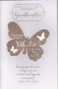 Granddaughter Birthday Card Large 8 Page Verse Card Special Keepsake Card - Picture 1 of 8