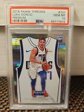 2018-19 Luka Doncic PSA 10 /199 Threads Premium Silver Rookie RC #101