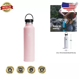 Durable 24 oz Stainless Steel Water Bottle with Double Wall Vacuum Insulation - Picture 1 of 4