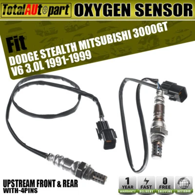 2x Sensores de oxígeno O2 para Dodge Stealth Mitsubishi 3000GT aguas arriba delanteros y traseros Foto 1 de 4