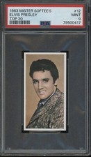 1963 Mister Softee Top 20 #12 Elvis Presley PSA 9 MINT