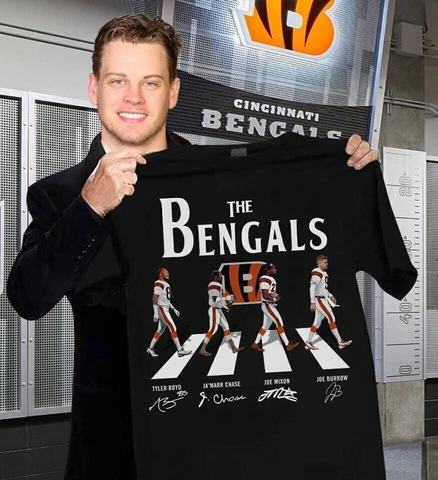 New Popular Joe Burrow Cincinnati Bengals Sport Black S-23XL Men T-Shirt Cover