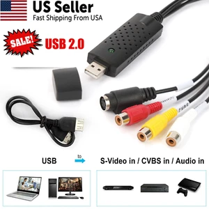 USB 2.0 Audio TV Video VHS to DVD VCR PC HDD Converter Adapter Capture Card - Picture 1 of 11