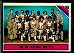 1975-76 TOPPS BASKETBALL NEW YORK NETS TEAM CARD TC CL JULIUS ERVING #325 NM 