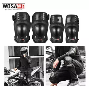 WOSAWE Extended Elbow Pads Knee Protectors Motorcycle MTB BMX Protective Gears - Picture 1 of 13