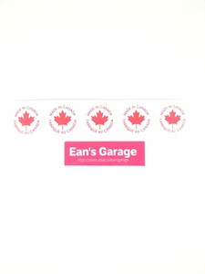 Etiquetas de envío hechas en Canadá 1" diámetro inglés, 80 por paquete - Imagen 1 de 2
