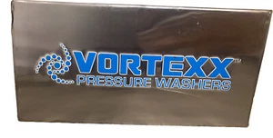 Vortexx Pressure Washer Dealership Advertising 36”x18” Metal Dealer Tacker Sign - Picture 1 of 11