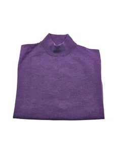 Paul Fredrick Men's Medium Purple 100% Merino Wool Sweater - Picture 1 of 4