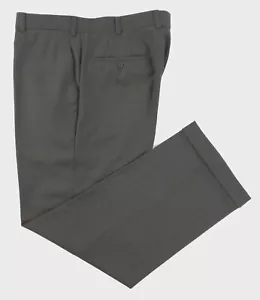 Pantalones de vestir LINEA NATURALE Luxe para hombre 38 x 31 100 % lana verde oliva pierna recta - Imagen 1 de 13