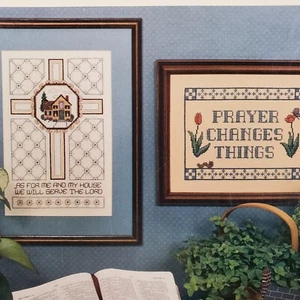 Imaginating Inspirational Thoughts 6 Prayer Me & My House God Cross Stitch Chart - Picture 1 of 4