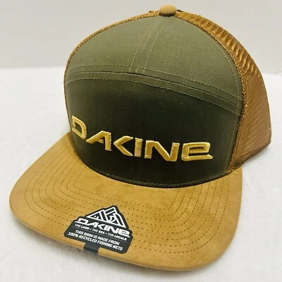 Boné Dakine Arch Trucker Snapback ajustável verde marrom malha ao ar livre - Imagem 1 de 4