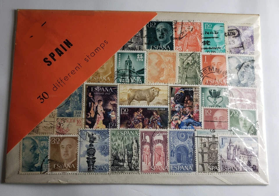 ◇MintSF◇1970s & Before, Packet Of 30 Used Stamps, Spain - Image 1 of 1