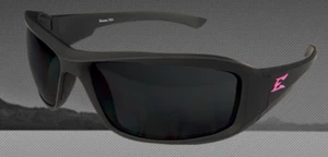 Edge XB136-E6 Black Brazeau Torque Safety Glasses Non Polarized Smoke Lens Pink - Picture 1 of 1
