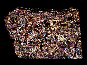 Meteorit NWA 13674 - seltener H7 Chondrit - hochwertiger Dünnschnitt - Bild 1 von 7