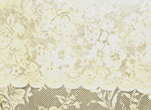 Single Panel Lacey Sheer Curtain With Valance Attached 54"x62" - Picture 1 of 3