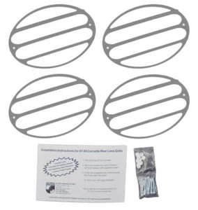C5 Corvette 4pc Painted Tail Light Cover Grilles - Pewter Gray 11 11U WA382E - Picture 1 of 2