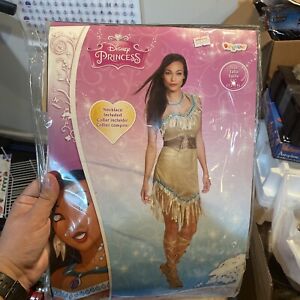 Disney Princess Pocahontas Deluxe Native American Indian Adult Costume L 12-14