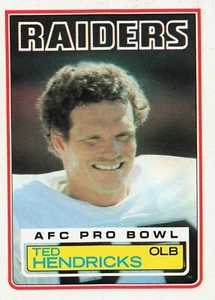 1983 Topps Football Ted Hendricks Los Angeles Raiders #302 - Picture 1 of 2