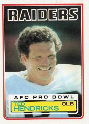1983 Topps Football Ted Hendricks Los Angeles Raiders #302 - Image 1 of 2