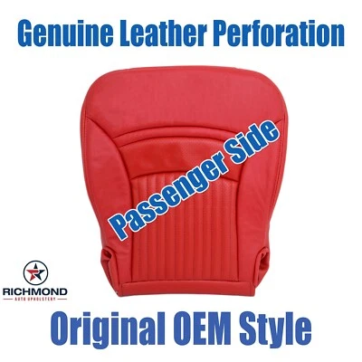 2000 - 2004 雪佛兰 Corvette C5-乘客底部正品皮革座椅套红色香水 — 第 1/4 张图片