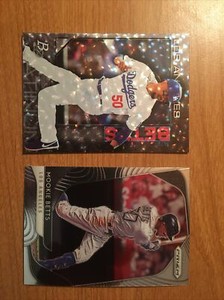 Mookie Betts 2020 Bowman Platinum Ice Parallel & 2020 Prizm #117 Dodgers