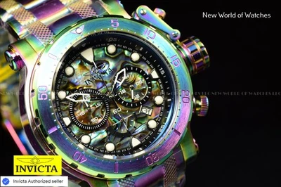 Invicta Men Coalition Forces Chronograph Abalone Dial Iridescent 52mm Watch - Image 1 of 4