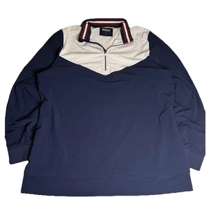 Pullover Rhone Session Cuarto Cremallera Rendimiento Hombres Medio Azul Absorbente Atlético - Imagen 1 de 6