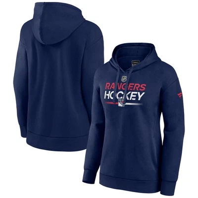 Women's Fanatics Navy New York Rangers Alternate Wordmark Fleece Pullover Hoodie - Image 1 of 3