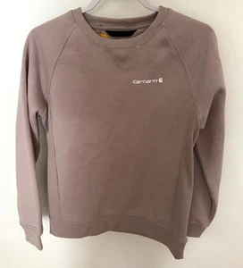 Carhartt Crewneck Women Pullover Dusty Pink Sz Medium Relaxed Fit NWT - Picture 1 of 9