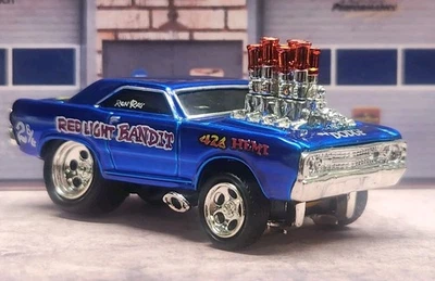 Dodge Hemi Dart Gasser 1968 Funline 1:64 Muscle Machines "Red Light Bandit" 2004 Foto 1 de 4