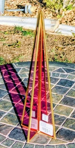 CRACKED Pink Glass Holiday Lane Sugar Plum Tabletop Glass Tree Christmas Decor - Picture 1 of 5