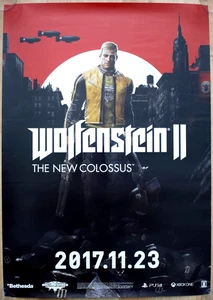 Wolfenstein II 2 Il Nuovo Colosso RARO PS4 51,5 cm x 73 cm Poster Promo Giapponese - Foto 1 di 1