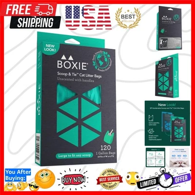 Sacos de areia boxiecat à prova de vazamentos e fáceis de amarrar, 120 unidades - Ideal para resíduos para animais de estimação - Imagem 1 de 4