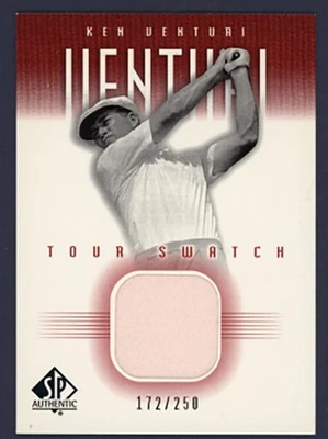 2001 SP Authentic Ken Venturi Tour Swatch Red #/250  #KV-TS Card - Image 1 of 2