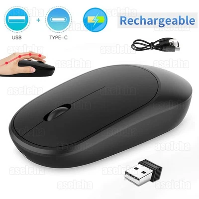 Maus ergonomisch Kabellos Wireless Funkmaus 2.4Ghz 1600 dpi Laptop PC Maus Mouse - Bild 1 von 4