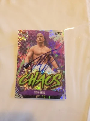 DAMAGED TITO ORTIZ AUTOGRAPH SIGNED TRADING CARD UFC  HEAVYWEIGHT CHAMPION - Image 1 of 4