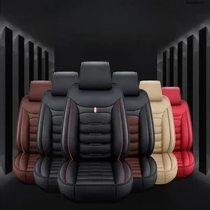 Universal Auto Car Seat Covers PU Leather Single Front Protector Four Season SUV - Picture 1 of 12