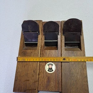 Juego de aviones de madera japoneses 3 piezas Kanna herramientas de mano vintage carpintería hojas oxidadas - Imagen 1 de 12