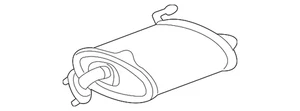 Genuine Honda Genuine Honda Muffler L Ex 18035-SDB-A30 18035-SDB-A30 - Picture 1 of 2